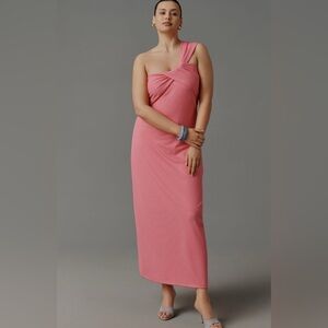Porridge Antonia Twist-Front Ribbed Maxi Dress
